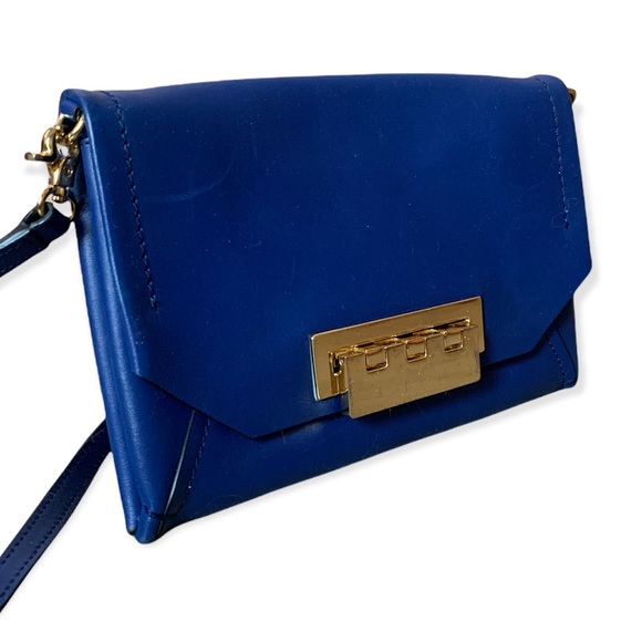 Zac Zac Posen Blue Leather Small Crossbody Bag - Picture 13 of 14